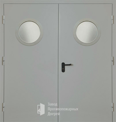 Фото двери «Двупольная с круглым стеклом EI-30» в Черноголовке