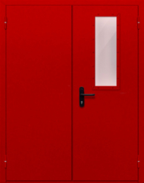 Фото двери «Двупольная со стеклом (красная)» в Черноголовке