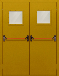 Фото двери «Двупольная со стеклом и антипаникой №55» в Черноголовке