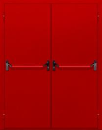 Фото двери «Двупольная глухая с антипаникой (красная)» в Черноголовке