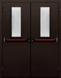 Фото двери «Двупольная со стеклом и антипаникой №610» в Черноголовке