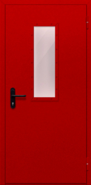Фото двери «Однопольная со стеклом (красная)» в Черноголовке