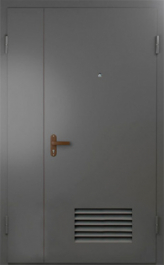 Фото двери «Техническая дверь №7 полуторная с вентиляционной решеткой» в Черноголовке
