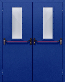 Фото двери «Двупольная со стеклом и антипаникой №63» в Черноголовке