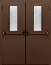 Фото двери «Двупольная со стеклом и антипаникой №68» в Черноголовке