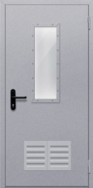 Фото двери «Однопольная со стеклом и решеткой» в Черноголовке