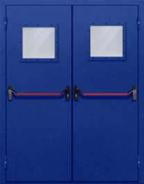 Фото двери «Двупольная со стеклом и антипаникой №53» в Черноголовке