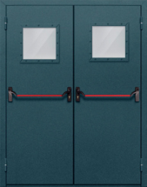 Фото двери «Двупольная со стеклом и антипаникой №57» в Черноголовке