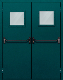 Фото двери «Двупольная со стеклом и антипаникой №56» в Черноголовке