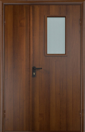 Фото двери «Полуторная МДФ со стеклом EI-30» в Черноголовке
