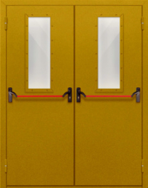 Фото двери «Двупольная со стеклом и антипаникой №65» в Черноголовке